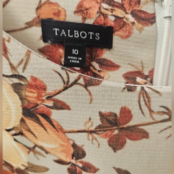Talbots Print sheath Dress. Size 10 - Picture 4 of 6